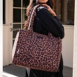 Poppy & Peonies Leopard Print On The Go Tote Bag SOLD OUT ONLINE